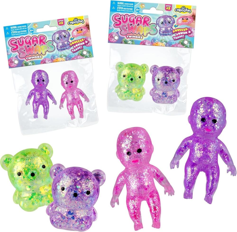 🔥ORB Curiosities Bear and Babies Sugar Swaps 4 Pk Viral Squishy Stretchy NWT🔥